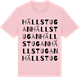 Pink Cotton t-shirt med Hällstugan ordlek t-shirt