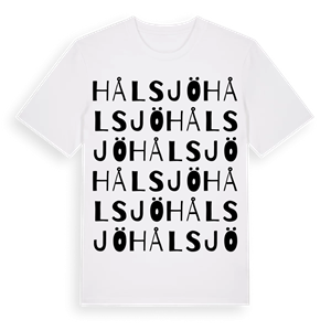 Hålsjö ordlek t-shirt – ekologisk bomull t-shirt från Pinshirt