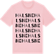 Pink Cotton t-shirt med Halsne ordlek t-shirt