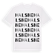 White t-shirt med Halsne ordlek t-shirt