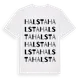 White t-shirt med Halsta ordlek t-shirt