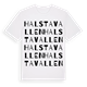 White t-shirt med Halstavallen ordlek t-shirt