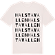 Vintage White t-shirt med Halstavallen ordlek t-shirt