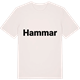 Vintage White t-shirt med Hammar fetstil t-shirt