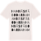 Vintage White t-shirt med Hamnäsfäbodarna ordlek t-shirt