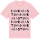 Pink Cotton t-shirt med Hamrabastuma ordlek t-shirt