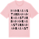 Pink Cotton t-shirt med Hamrabasturna ordlek t-shirt