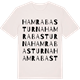 Vintage White t-shirt med Hamrabasturna ordlek t-shirt