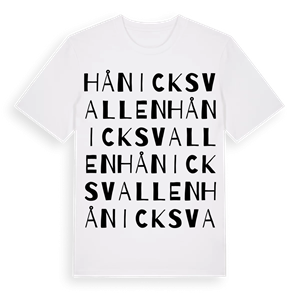 Hånicksvallen ordlek t-shirt – ekologisk bomull t-shirt från Pinshirt