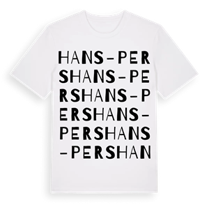Hans-Pers ordlek t-shirt – ekologisk bomull t-shirt från Pinshirt