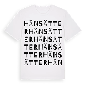 Hänsätter ordlek t-shirt – ekologisk bomull t-shirt från Pinshirt