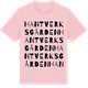 Pink Cotton t-shirt med Hantverksgården ordlek t-shirt