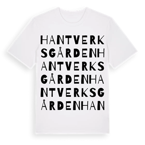 Hantverksgården ordlek t-shirt – ekologisk bomull t-shirt från Pinshirt