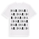 White t-shirt med Hari ordlek t-shirt