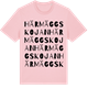 Pink Cotton t-shirt med Härmäggskojan ordlek t-shirt