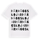 White t-shirt med Härmäggskojan ordlek t-shirt