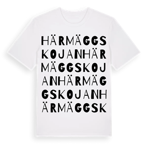 Härmäggskojan ordlek t-shirt – ekologisk bomull t-shirt från Pinshirt