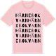Pink Cotton t-shirt med Härnebo kvarn ordlek t-shirt