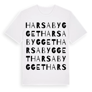 Harsabygget ordlek t-shirt – ekologisk bomull t-shirt från Pinshirt