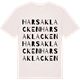 Vintage White t-shirt med Harsaklacken ordlek t-shirt