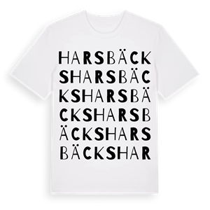 Harsbäcks ordlek t-shirt – ekologisk bomull t-shirt från Pinshirt