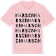 Pink Cotton t-shirt med Harsen ordlek t-shirt