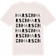 Vintage White t-shirt med Harsen ordlek t-shirt