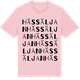 Pink Cotton t-shirt med Hässäljan ordlek t-shirt