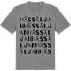 Mid Heather Gray t-shirt med Hässäljan ordlek t-shirt