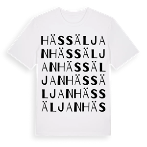 Hässäljan ordlek t-shirt – ekologisk bomull t-shirt från Pinshirt