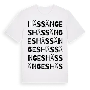 Hässänges ordlek t-shirt – ekologisk bomull t-shirt från Pinshirt