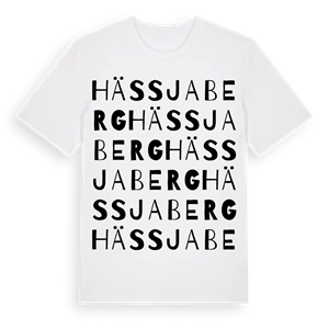 Hässjaberg ordlek t-shirt – ekologisk bomull t-shirt från Pinshirt
