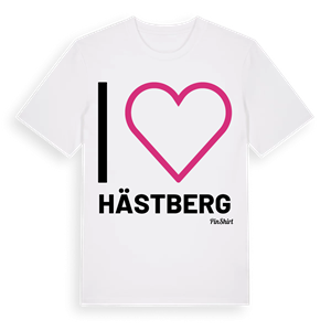 Jag älskar Hästberg t-shirt stort tryck – ekologisk bomull t-shirt från Pinshirt