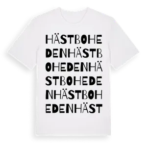 Hästboheden ordlek t-shirt – ekologisk bomull t-shirt från Pinshirt