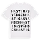 White t-shirt med Hastiga svängen ordlek t-shirt