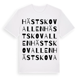 Hästskovallen ordlek t-shirt – ekologisk bomull t-shirt från Pinshirt