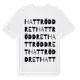 White t-shirt med Hattröddret ordlek t-shirt