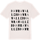 Vintage White t-shirt med Havravallen ordlek t-shirt