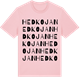 Pink Cotton t-shirt med Hedkojan ordlek t-shirt