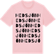 Pink Cotton t-shirt med Hedsjön ordlek t-shirt