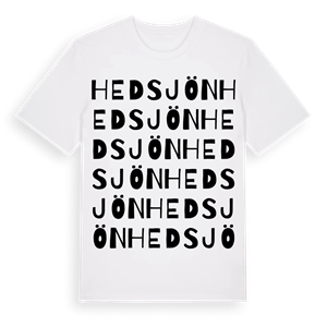 Hedsjön ordlek t-shirt – ekologisk bomull t-shirt från Pinshirt