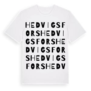 Hedvigsfors ordlek t-shirt – ekologisk bomull t-shirt från Pinshirt