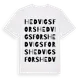 White t-shirt med Hedvigsfors ordlek t-shirt