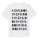 White t-shirt med Hemlingby ordlek t-shirt