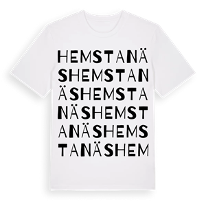 Hemstanäs ordlek t-shirt – ekologisk bomull t-shirt från Pinshirt
