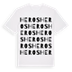 White t-shirt med Heros ordlek t-shirt