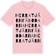 Pink Cotton t-shirt med Herratjärnfäbodarna ordlek t-shirt