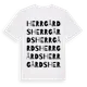 White t-shirt med Herrgårds ordlek t-shirt