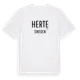 White t-shirt med Herte i Sverige t-shirt