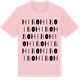 Pink Cotton t-shirt med Hibo ordlek t-shirt